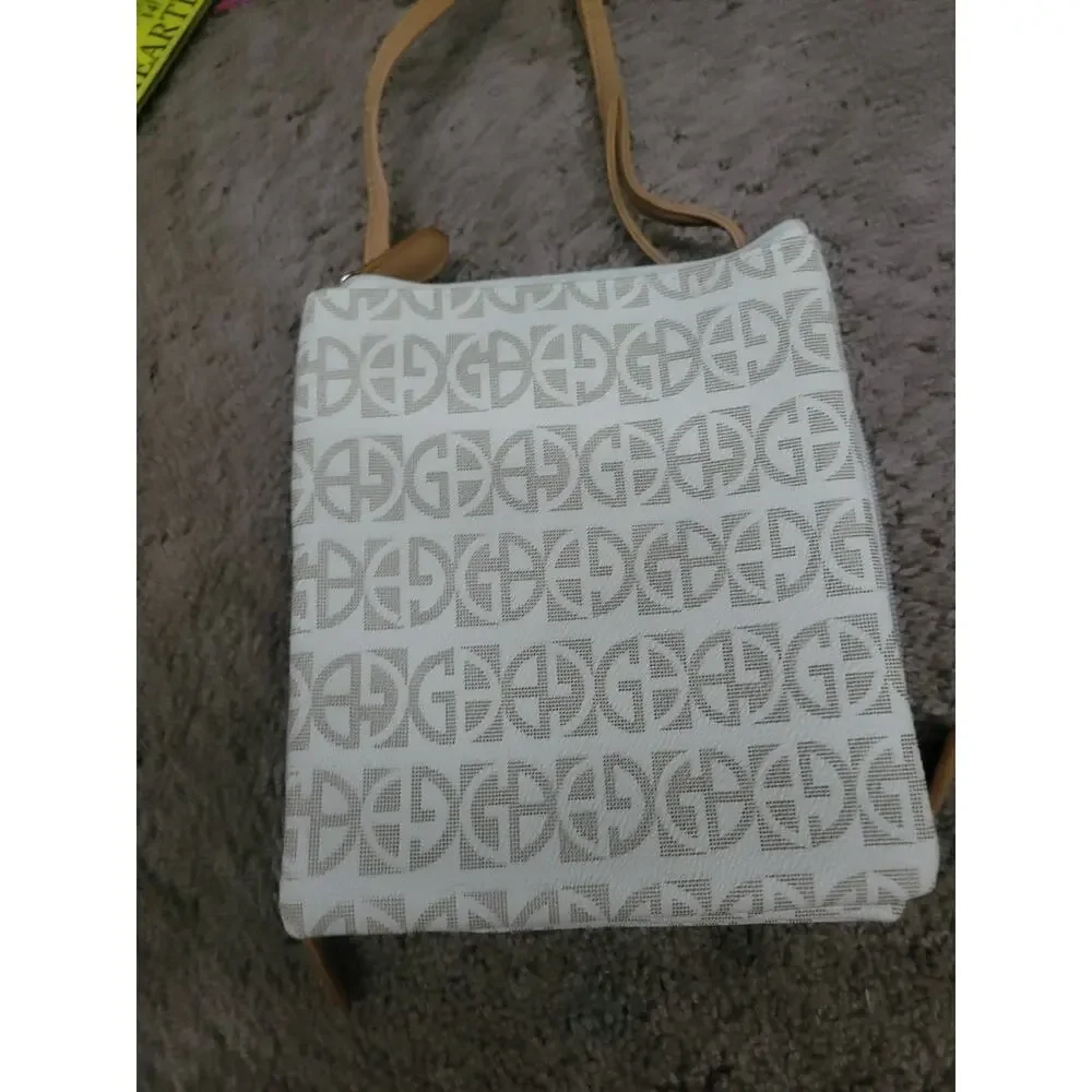GIANI BERNINI Block Signature Dasher Crossbody Bag - Ivory/Taupe